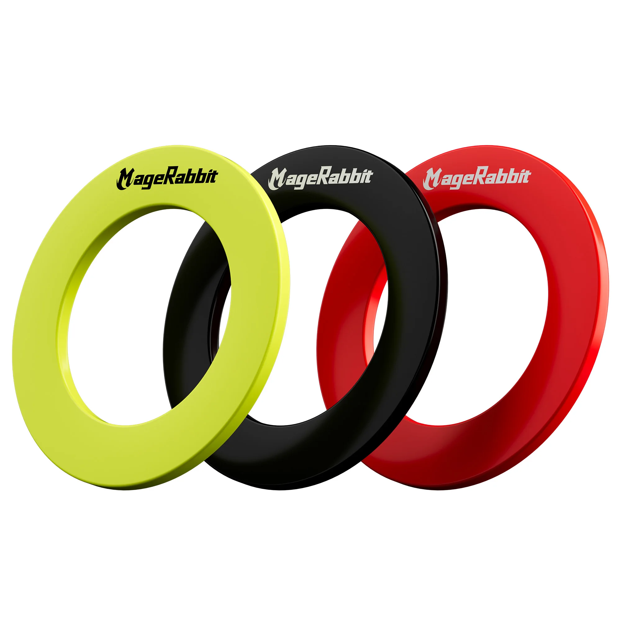 MageRabbit 40 mm Dartscheiben-Surround + 2 Stück Tungsten Darts Optional Pro Wall Protector Schwarz/Rot Image