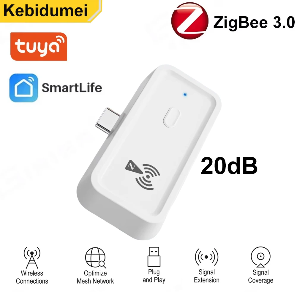 Tuya ZigBee 3,0 Repeater Drahtlose Verstärker USB Signal Extender Smart Home Gerät Erweitern Smart Leben APP funktioniert mit Gateway Image