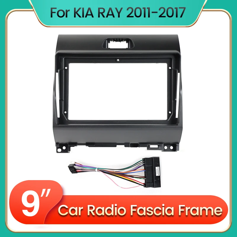 Navifly 9-Zoll Android alles in einem Auto Radio Fascia Rahmen Adapter für KIA Ray 2011-2017 Stereo Dashboard Kit Gesichtsplatte Kabel Image