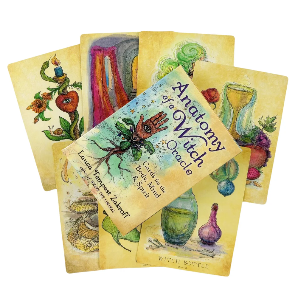 Anatomie einer Hexe, Orakelkarten, Wahrsagerei, Tarot, Brettspiel, Deck, Wahrsagerei, Familienparty, Leitfaden, Versionen, Edition Image