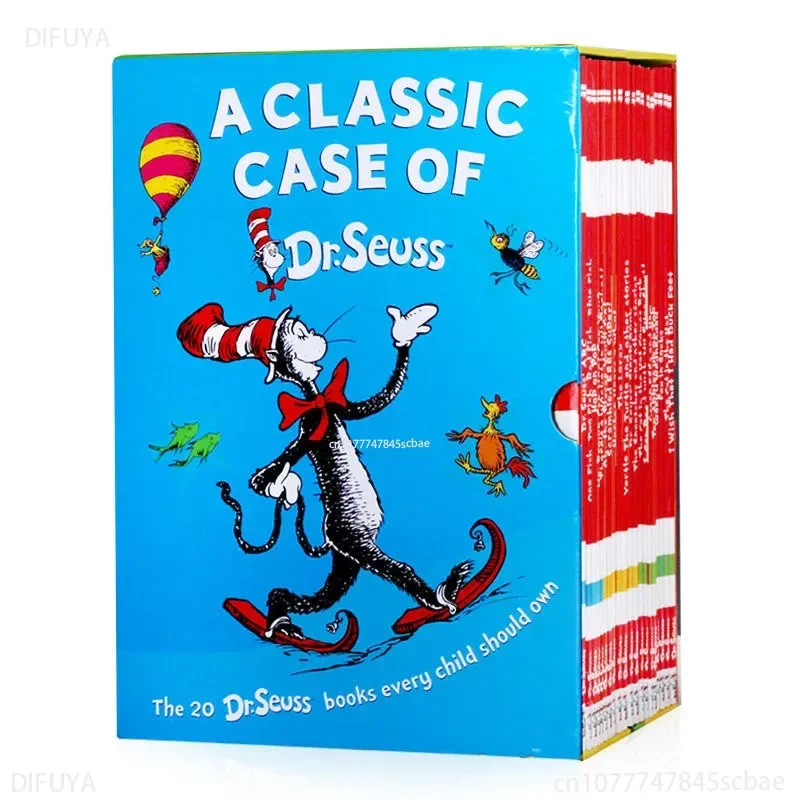 20 Bücher Ein klassischer Fall von Dr. Seuss für Kinder, lustige, interessante Geschichte, englisches Bilderbuch, Lerngeschenk für Kinder, englische Bücher