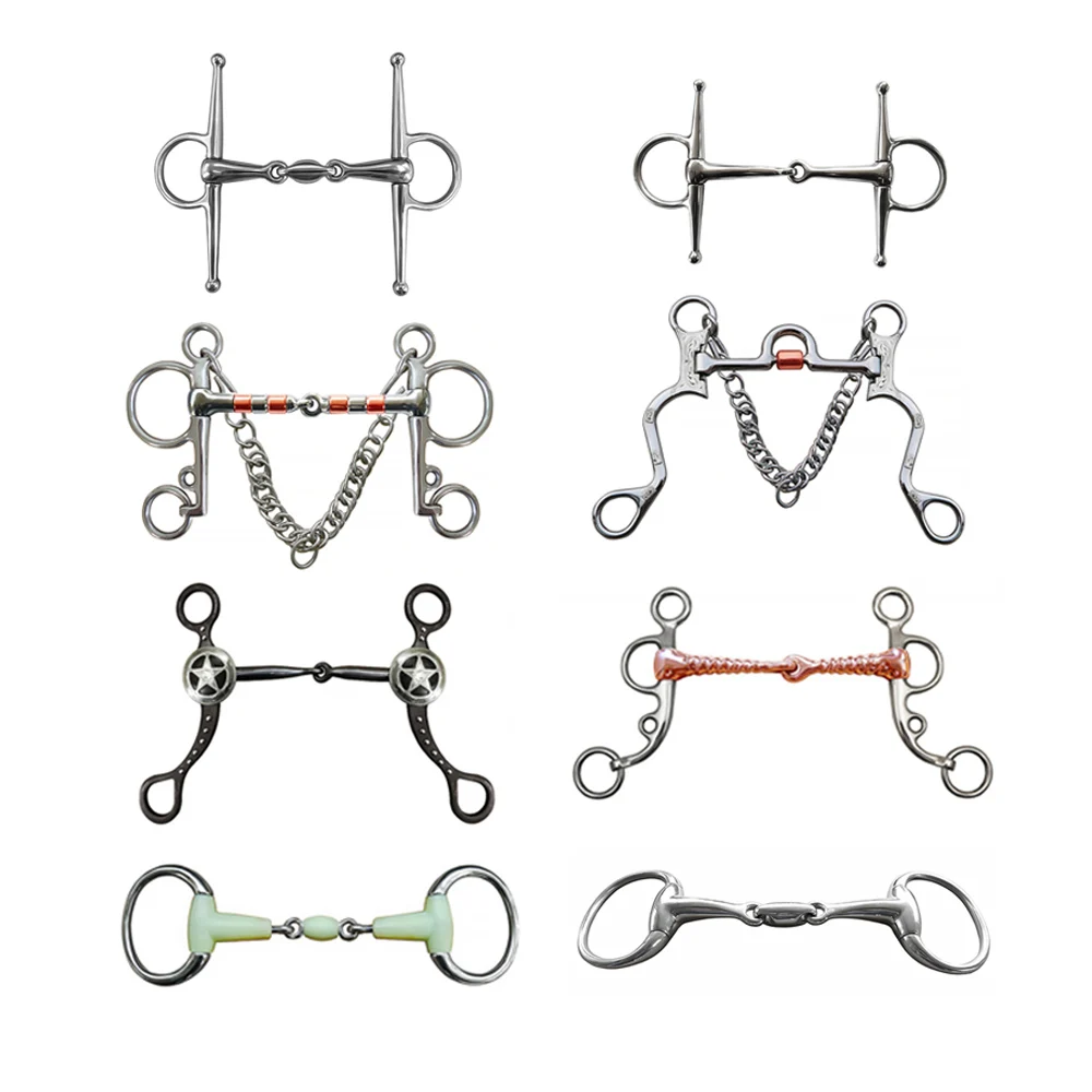 Reitsport Pferd Mund Bit Snaffle Gag Biss Pferd Training Reitgeschirr Zubehör Image