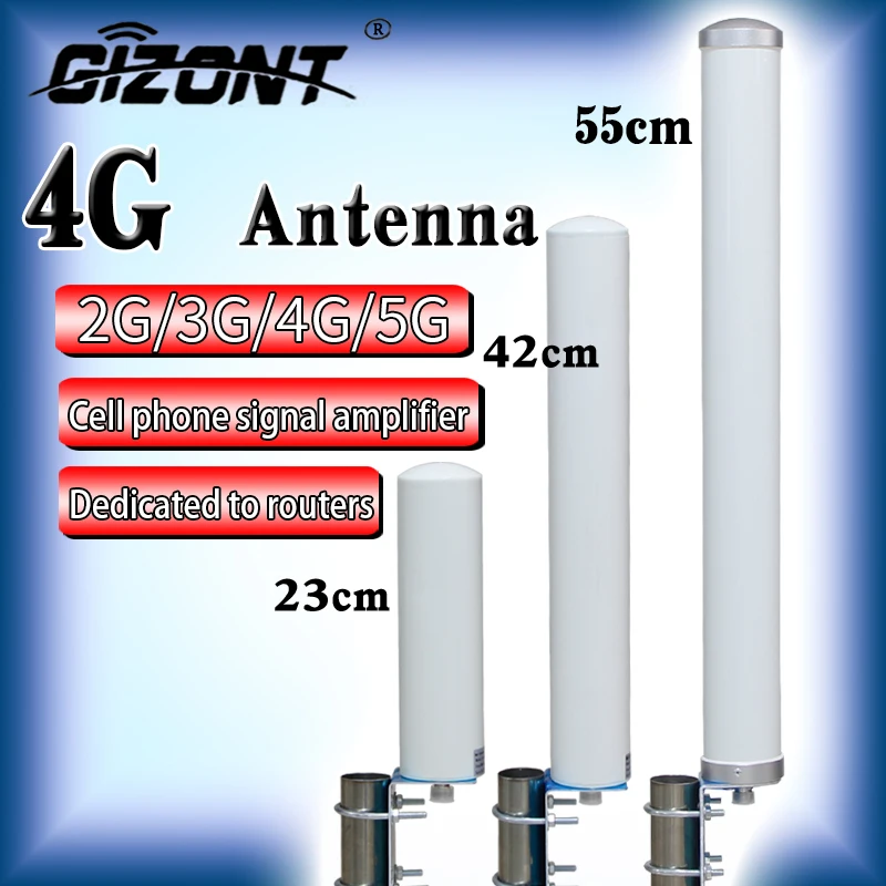 GSM/3G/LTE 4G/5G omnidirektionaler wasserdichter Handy-Signalverstärker für den Außenbereich, verbesserte Offshore-Router-Antenne mit hoher Verstärkung Image