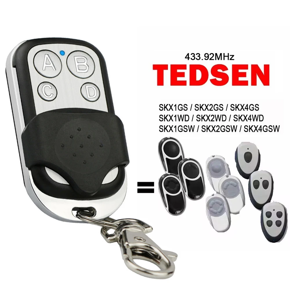 TEDSEN SKX1WD SKX4WD SKX2GS SKX4GS SKX1GS SKX1GSW SKX2GSW SKX4GSW 433,92 MHz Festcode-Fernbedienung für Garagentore Image