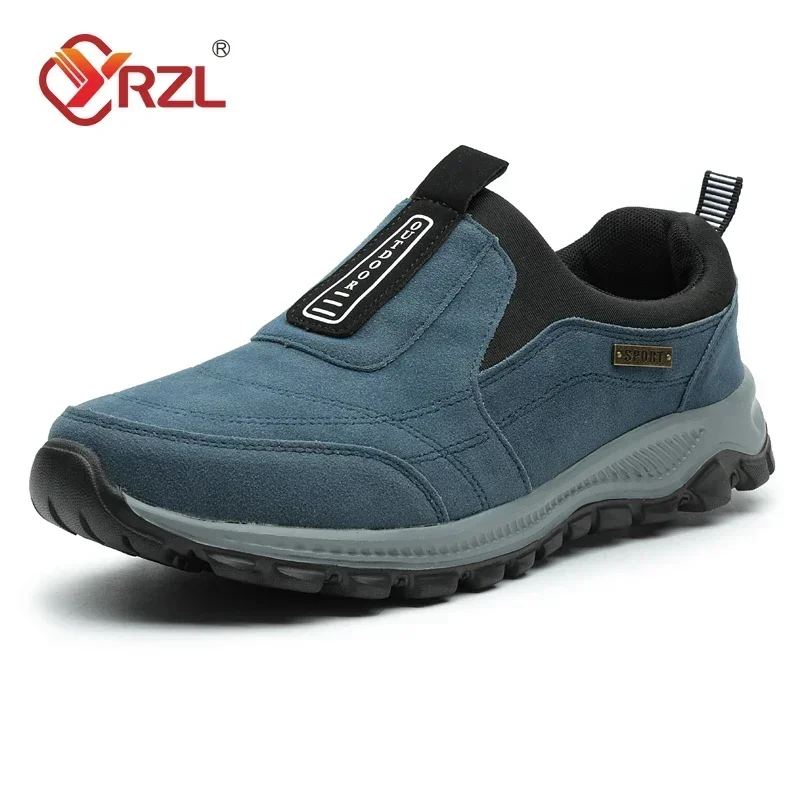 YRZL Outdoor Wanderschuhe Männer Turnschuhe Slip auf Casual Männer Schuhe Atmungsaktive Wildleder Schuh Anti-skid Wanderschuhe Schuhe