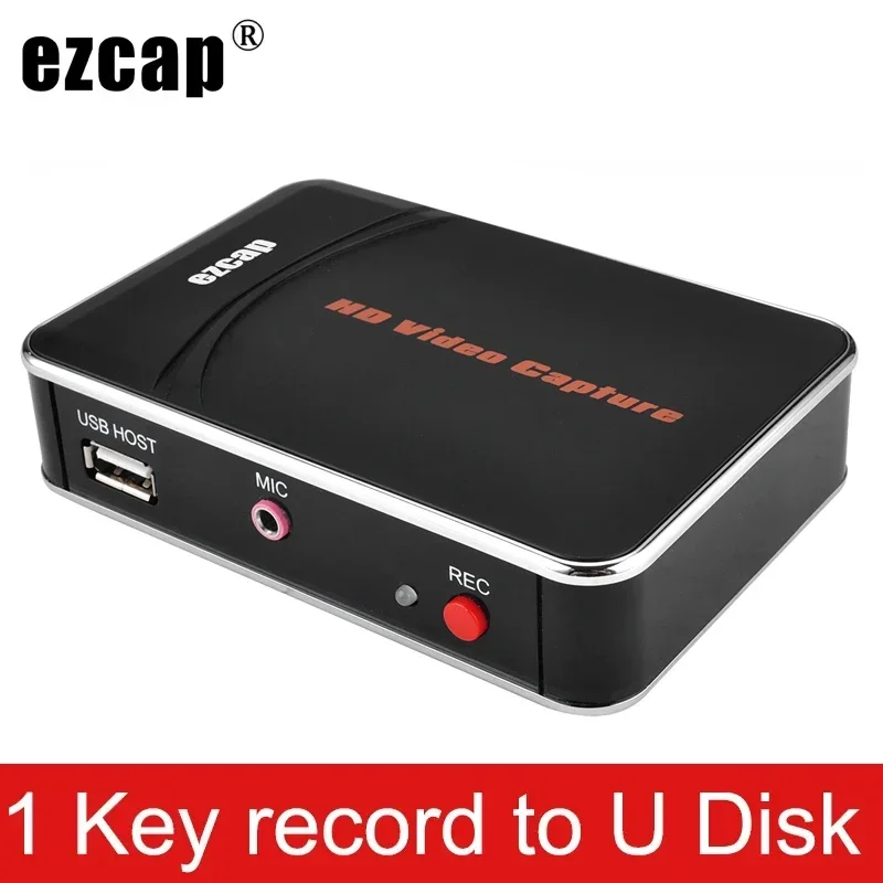 EZCAP 280HD HDMI Game Capture Card Videoaufzeichnungsbox 1080P 30fps Spiele-Rekorder für Xbox PS3 PS4 MIC-Eingang, auf USB-Stick, kein PC erforderlich Image