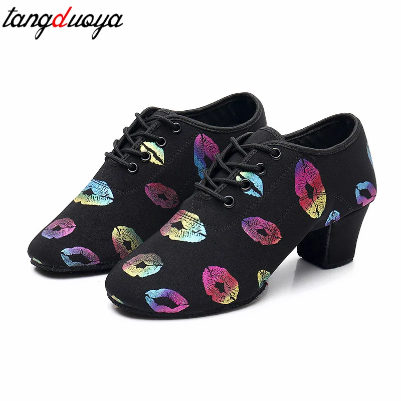 Ballsaal Oxford Tanz schuh Lippen Latin Tanz schuhe Frauen moderne Walzer Jazz Tanz schuhe für Frauen profession elle Tanz schuhe