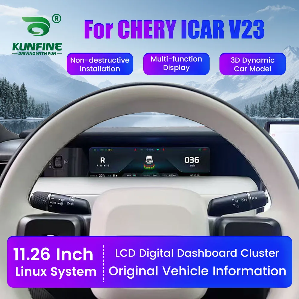 11,26 Zoll Auto LCD Digital Dashboard Cluster Für Chery ICAR V23 301 401 501 2025 + Instrument Panel Tacho virtuelle Cockpit Image