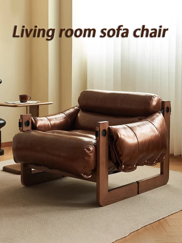 Leder Sofa Stuhl Luxus Wohnzimmer Sessel Einzelne Person Faule Lounge Stühle Moderne Haushalt Freizeit Entspannung Stühle