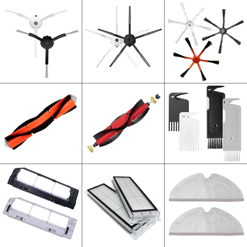 Mopp Tuch HEPA-Filter Seite/Haupt Pinsel Abdeckung Ersatzteile Für XiaoMi Roborock s50 s51 s55 s6 s60 s61 s65 s5 Max s6 MaxV s6 Reine Image