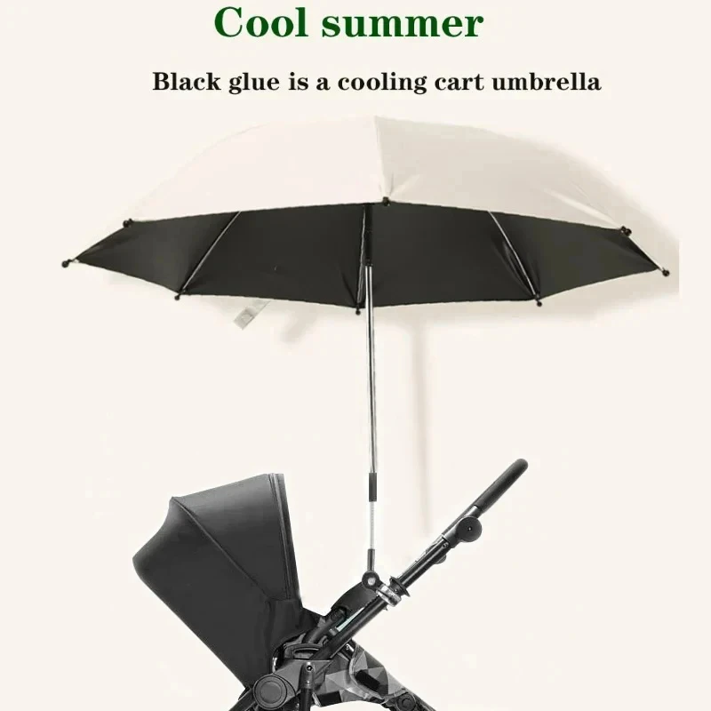 Baby-Kinderwagen Faltbarer Regenschirm UV-Sonnenschutz Regenschutz 360 Grad Verstellbarer Universeller Kinderwagen-Sonnenschutz Baldachin-Abdeckung