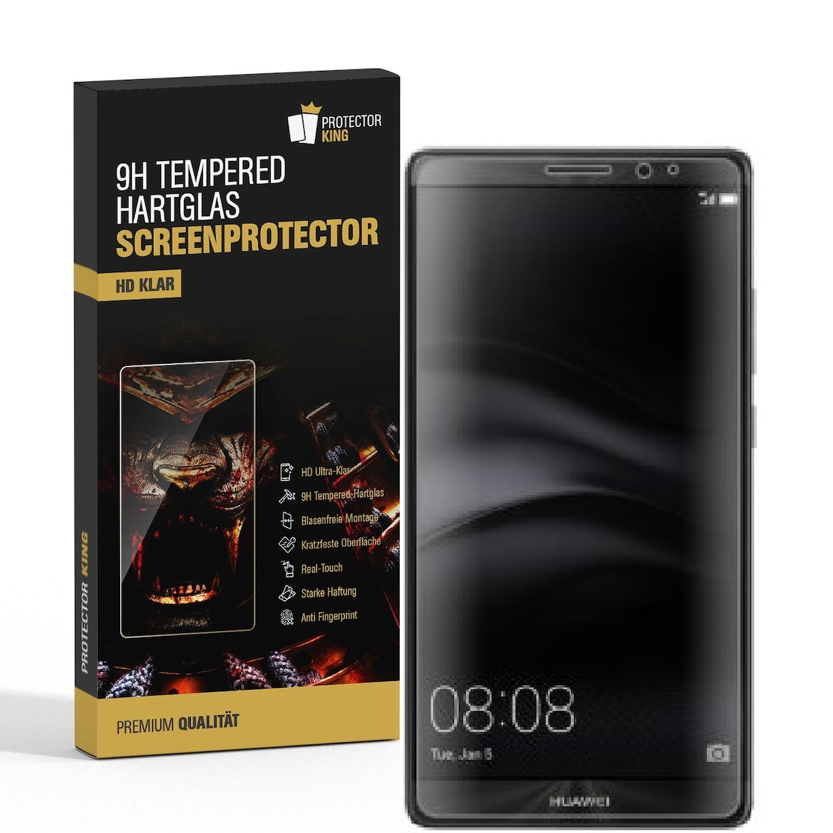 2x 9H Hartglas für Huawei Mate 8 Displayschutz Schutzglas Schutzfolie Panzerfolie Panzerglas Displayglas Tempered Glasfolie Sicherheitsglas Echtglas Image