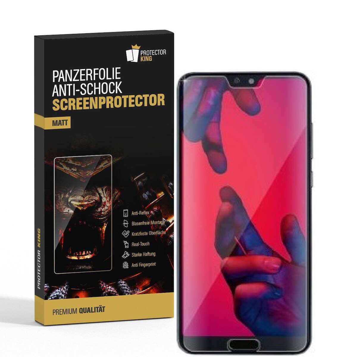 6x Panzerfolie für Huawei P20 Pro ANTI-SCHOCK Displayschutzfolie Schutzfolie MATT Image