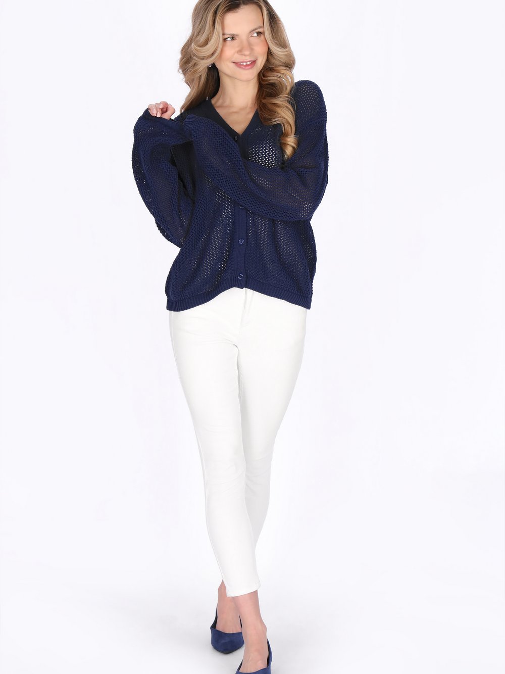 Usha Strickjacke Damen marine, M/L Image