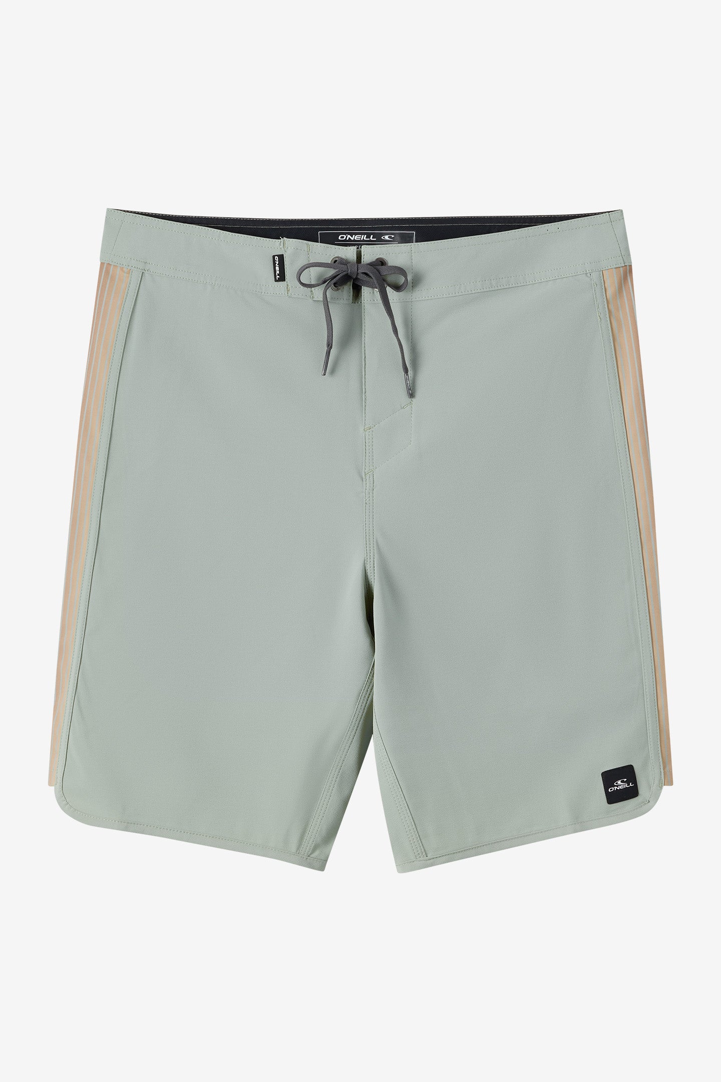 O'Neill Men's Hyperfreak Blindside Scallop 19"" Board Shorts in Seagrass, Size 32, Elastane/Polyester