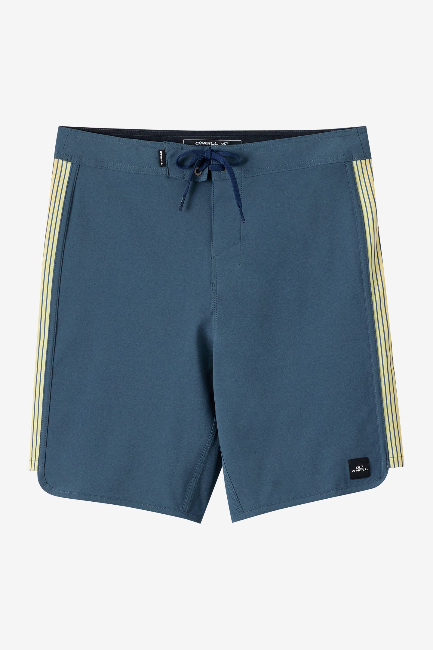 O'Neill Men's Hyperfreak Blindside Scallop 19"" Board Shorts in Dark Slate, Size 31, Elastane/Polyester