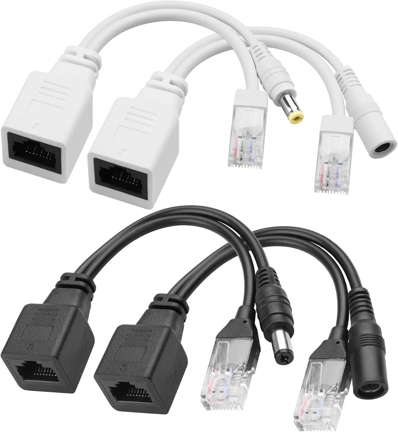 Neues passives Power-Over-Ethernet-Adapterkabel, POE-Kabel, POE-Splitter, RJ45-Injektor, Stromversorgungsmodul, 12–48 V, für IP-Kamera Image