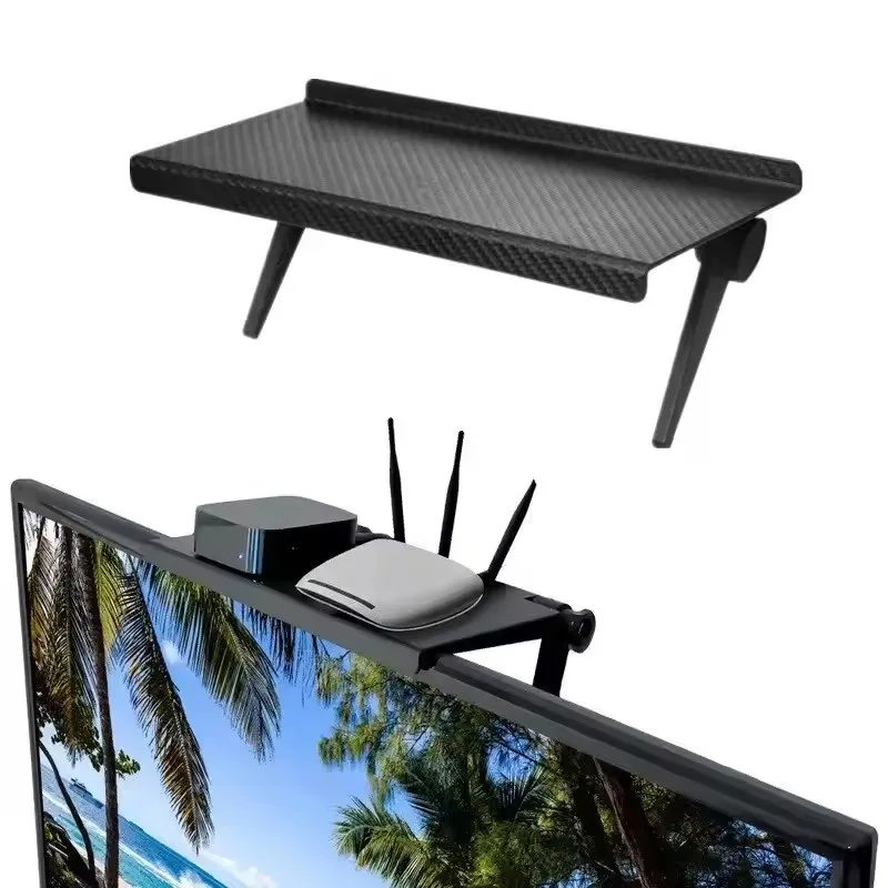 Verstellbares TV-Bildschirm-Oberegal, Monitorständer, Desktop-Halterung, TV-Rack, Monitor-Ablage, Memo-Halterung