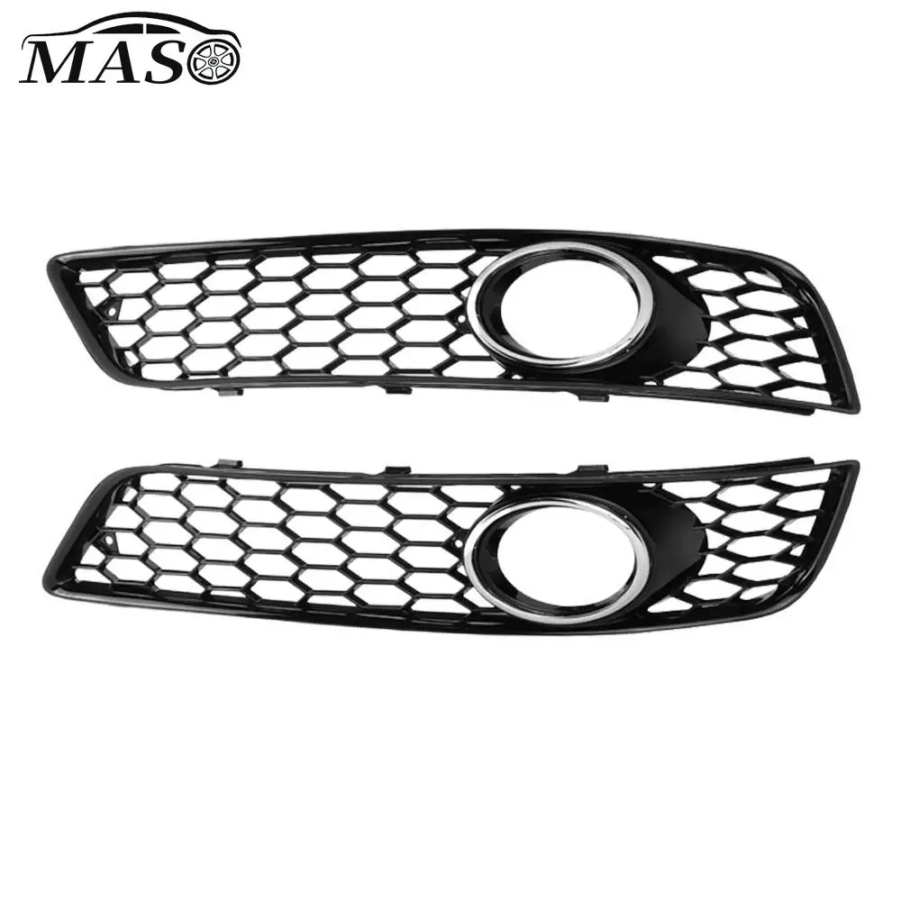 2 stücke Auto Front Stoßstange Nebel Licht Grille Abdeckung Waben Mesh für Audi A3 8P 2009 2010 2011 2012 2013 8P0807682D 8P0807681D Image
