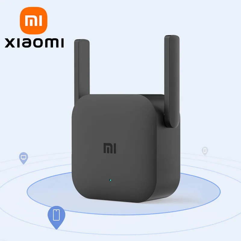 XIAOMI WiFi Repeater Pro, 300Mbps WLAN-Reichweitenverstärker, 2,4GHz Signalverstärker mit Doppelantenne, Drahtloser Verstärker CN-Version mit Adapter Image