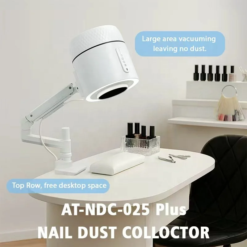 4 Blanc Hochleistungs-200W Professioneller Nagelstaubsauger mit Überkopf-Absaugung und H-13 Filter für Nagelstudios C