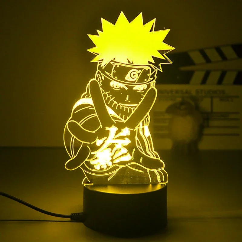 Heiße Naruto Itachi Uchiha Anime Modell 3d Nachtlicht 16 Farbe LED Tisch lampe Kinder Geschenk Nachttisch lampe Geburtstags geschenke