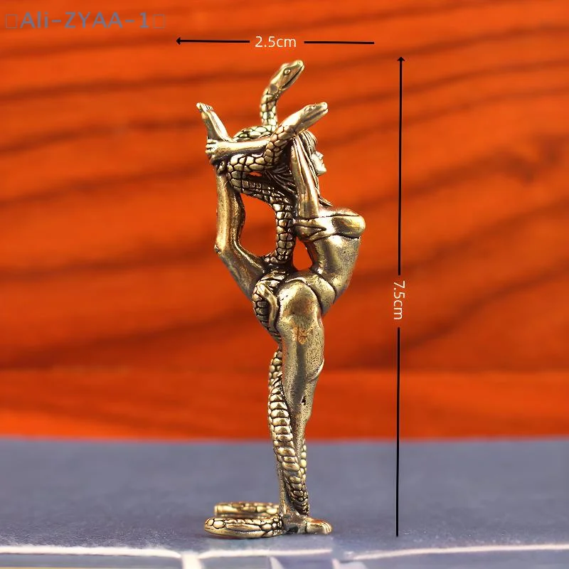 【ZYAA-1】 Massives Messing für Damen und Schlangenmöbel, Ornamente, Wohnzimmer, Schreibtisch, Tee, Haustier, Messing, Kunsthandwerk, Bronze, Miniaturen, Dekoration Image