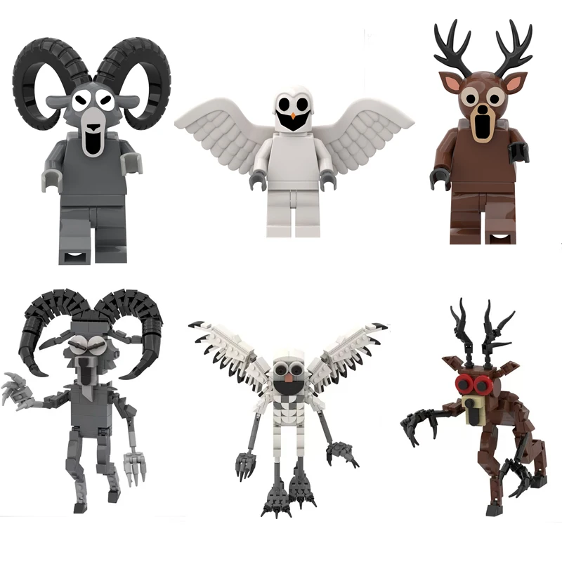 99 Nächte im Wald Spielzeug Eule Ziege Hirsch Monster Baustein Set Modell Montage Bausteine Halloween Dekoration Geschenk Image