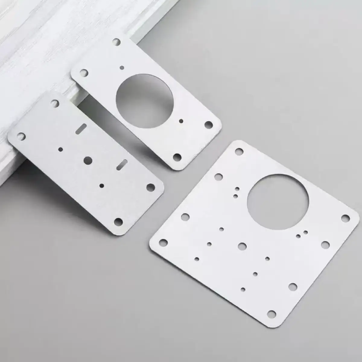 2–10 Sets Scharnier-Reparaturplatten für Küchenschranktüren, Montageplatten mit Schrauben, flache Befestigungshalterungen, Möbel-Hardware-Werkzeuge Image