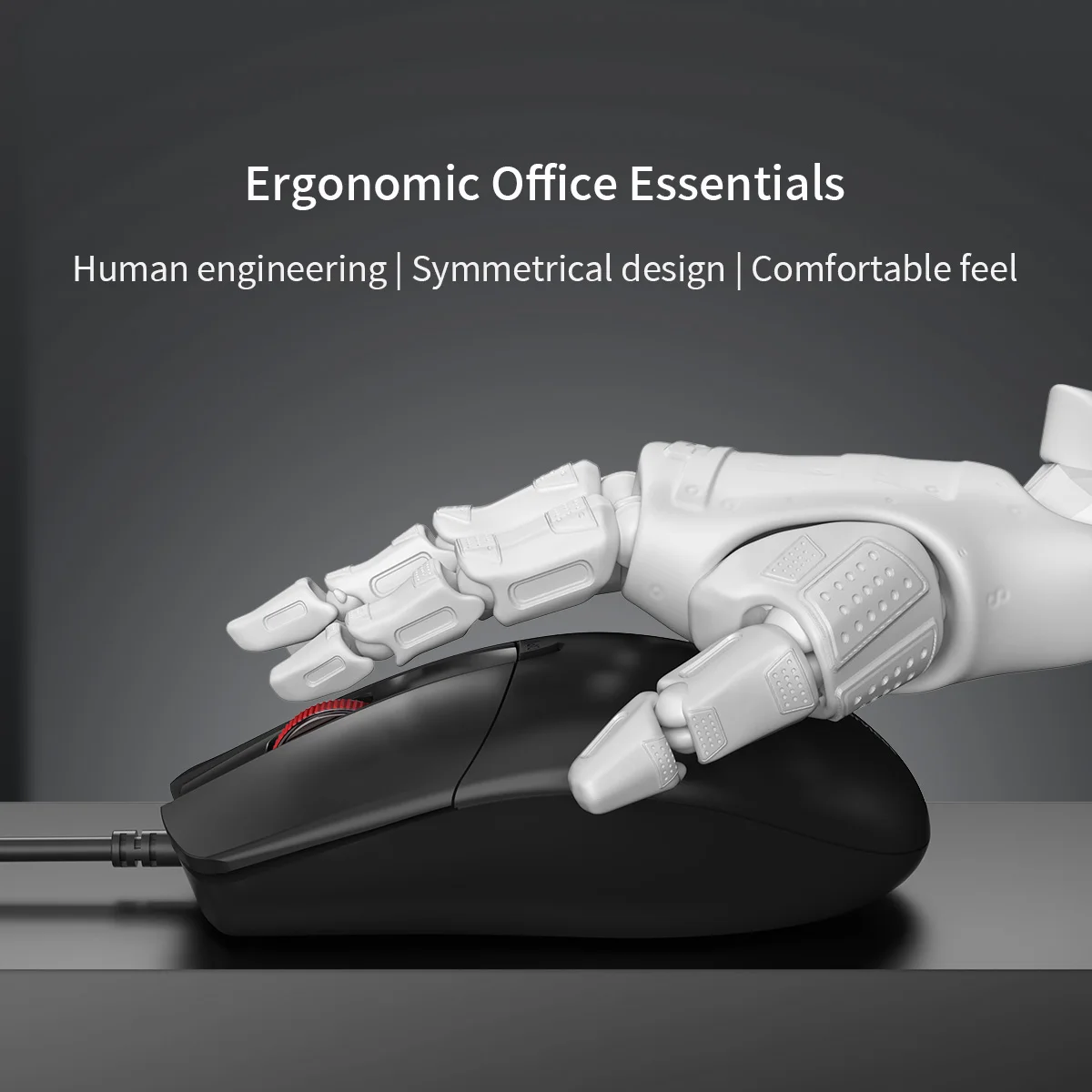 Lenovo Klassische Kabelgebundene Ergonomische Maus mit Hoher Empfindlichkeit, Langlebige USB Optische Gaming-Maus für Business und Home-Office, PC- und Laptop-Maus Image