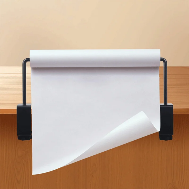 Verstellbarer Metall-Papierrollenhalter für Schreibtisch, geeignet für Malerei und Bastelverpackungen. Image