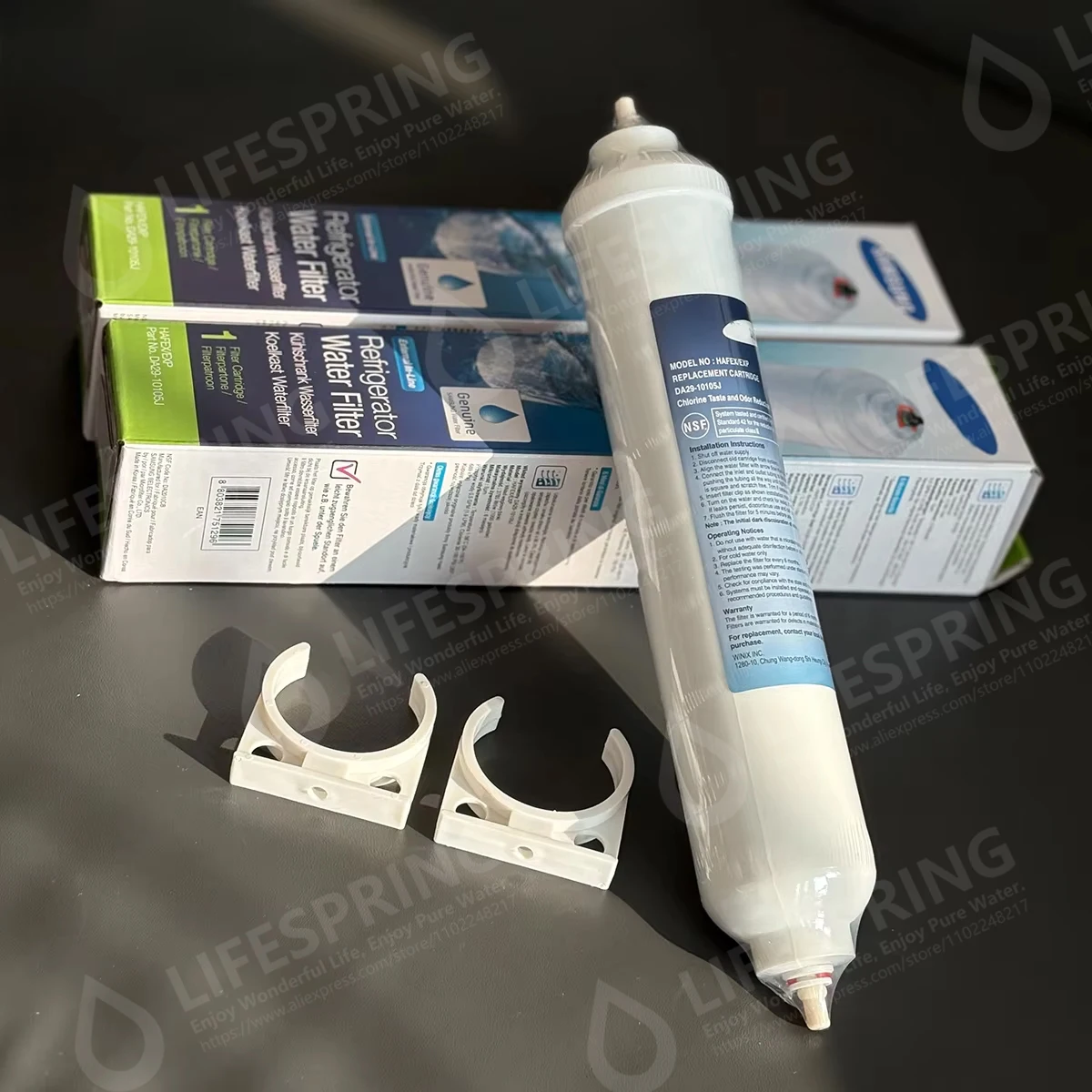 Inline-Wasserfilter-Ersatz für GE GXRTQR, HAFEX/EXP, DA29-10105J, Whirlpool WHKF-IMTO, Kühlschrank-Wasserfilter Image