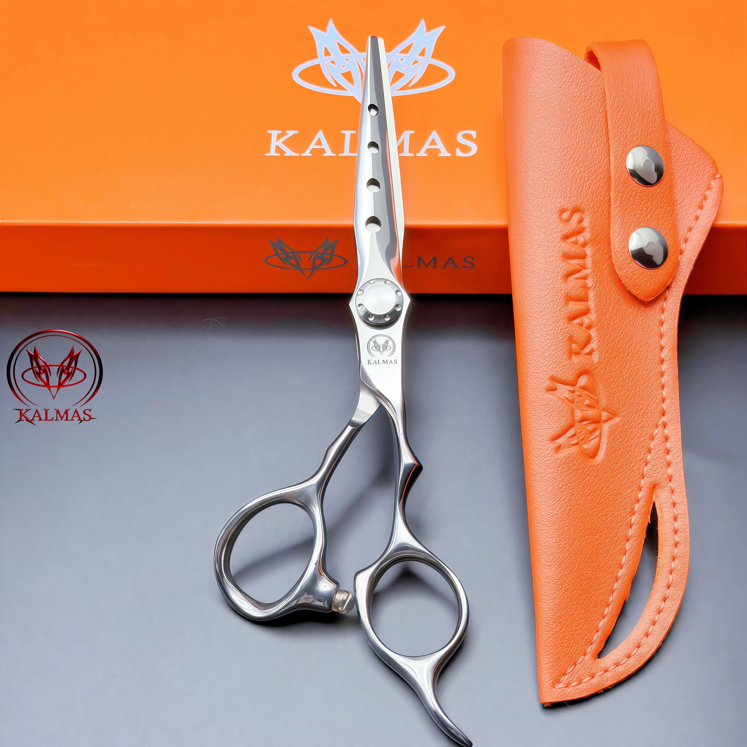 Forbici da parrucchiere KALMAS, forbici professionali da barbiere da 6,0 pollici, forbici professionali da barbiere in materiale VG10