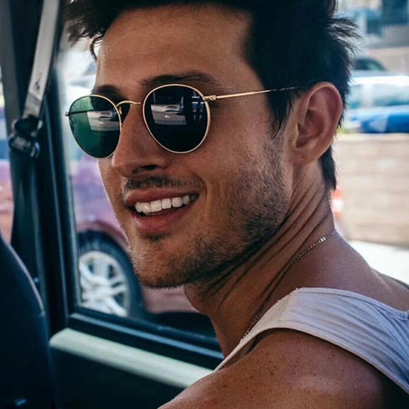 Retro Oval Sonnenbrille Frauen/Männer Marke Designer Vintage Kleine Schwarz Rot Gelb Shades Sonnenbrille Oculos De Sol