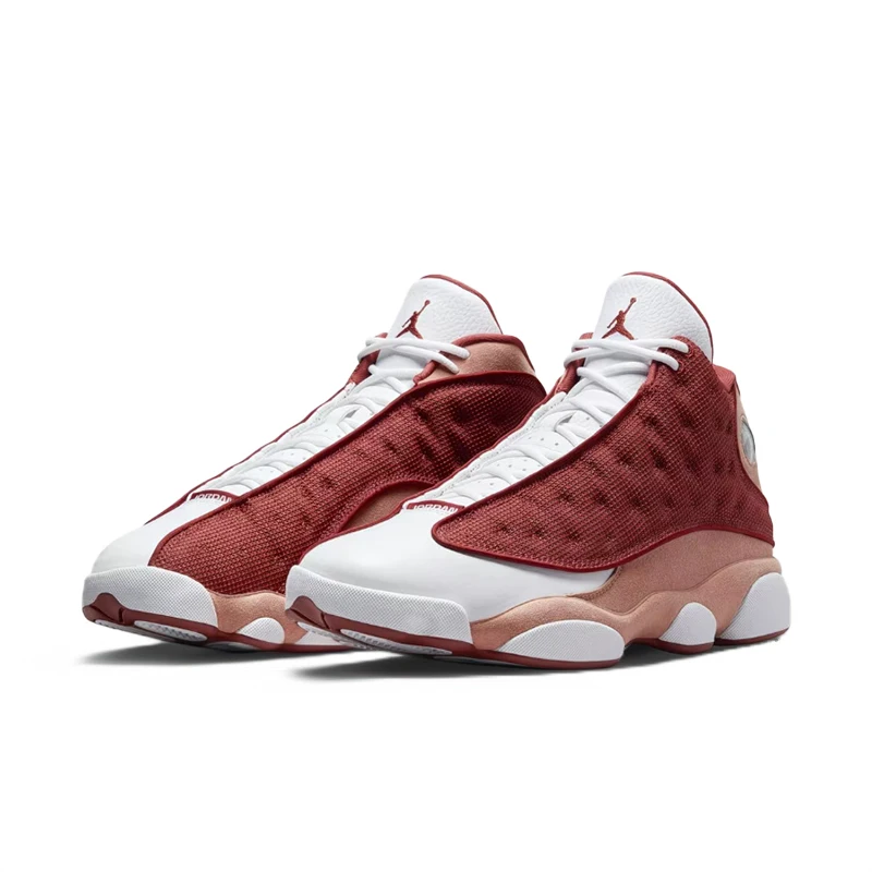 NIKE Jordan Air Jordan 13 Orange/Weiß Herren Mid-Top Retro rutschfeste, langlebige, lässige, gepolsterte Basketballschuhe DJ5982-601