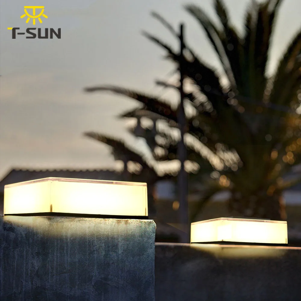 T-SUN 1PC Solar Power Licht IP65 Solar LED Licht Outdoor Garten Dekoration Outdoor Solar Stigma Lichter Solar Lampe fee