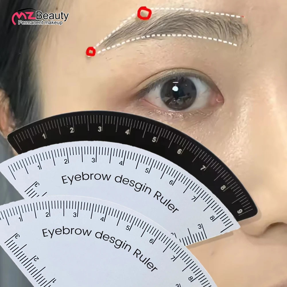 1-Minute-Lineal für Augenbrauen, Zeichnung, Design, Microblading-Kartierwerkzeug, Formung, permanenter Tattoo-Anleitung, Augen-Make-up-Werkzeug, Tattoo-Zubehör Image