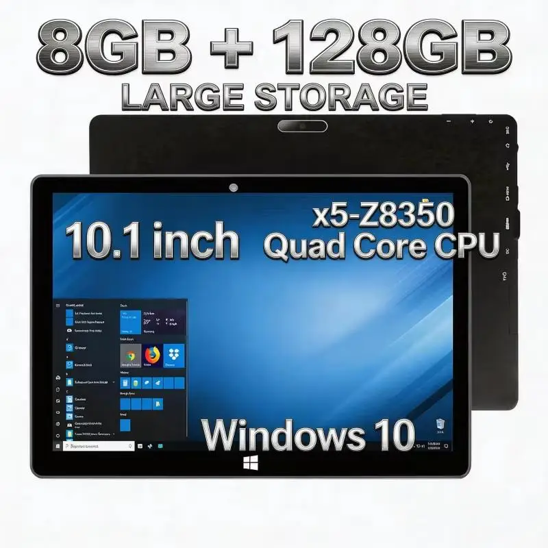 8 GB RAM 128 GB ROM 10 Zoll Windows 10 Tablet-PC x5-Z8350 Quad-Core-CPU WIFI Bluetooth 4.0 1920 x 1200 IPS Dual-Kameras 1*USB 3.0 Image