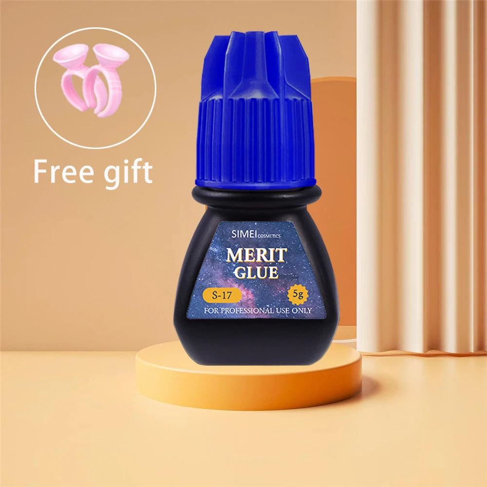Korea HS 17 Cola Merit Kleber 0,5 s Trocknungszeit Schwarzer Wimpernkleber 5 ml Original HS 17 Merit Kleber Magic Pack mit Wimpernkleber Image