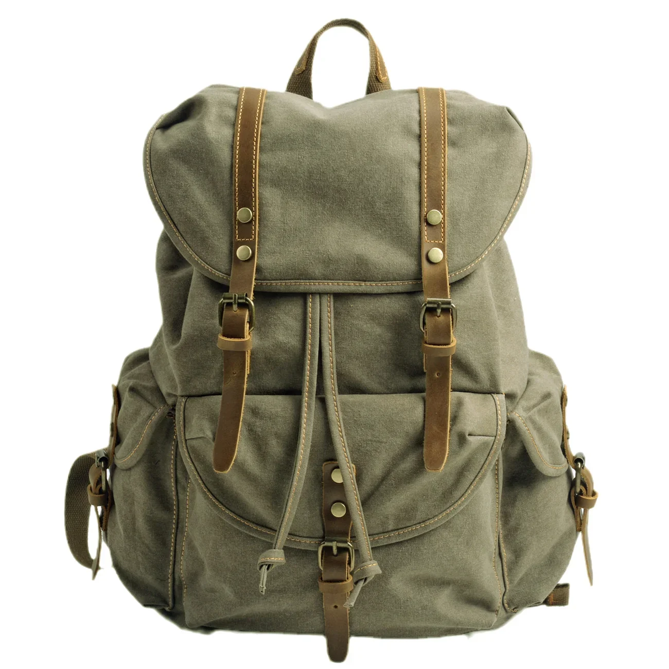 Vintage Canvas Herren Rucksack Outdoor Sport Reiten Rucksack Casual Große Kapazität Reise Wandern Rucksack