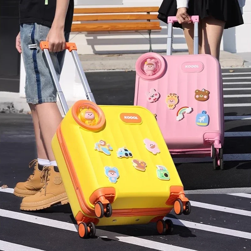 Neuer Kinderkoffer 16 Zoll Handgepäck Kleiner Reisekoffer für Jungen und Mädchen Kabinen-Trolley Koffer auf Rädern