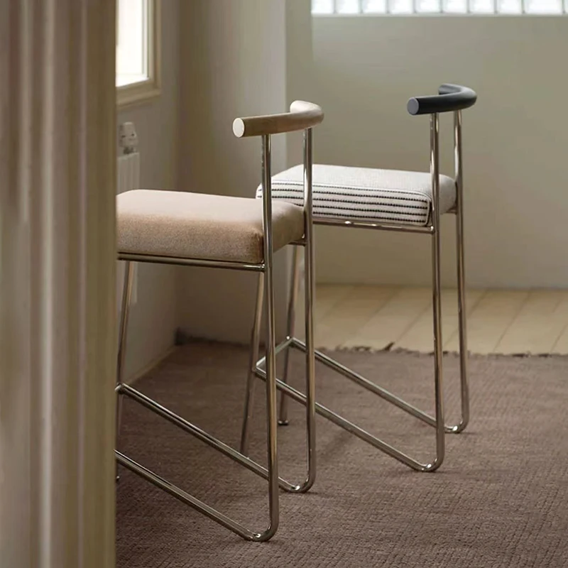 Nordic Metall Luxus Barhocker Design Minimalistischen Schlafzimmer Mit Zurück Bar Stühle Bequeme Ästhetische Cadeira Trendige Möbel