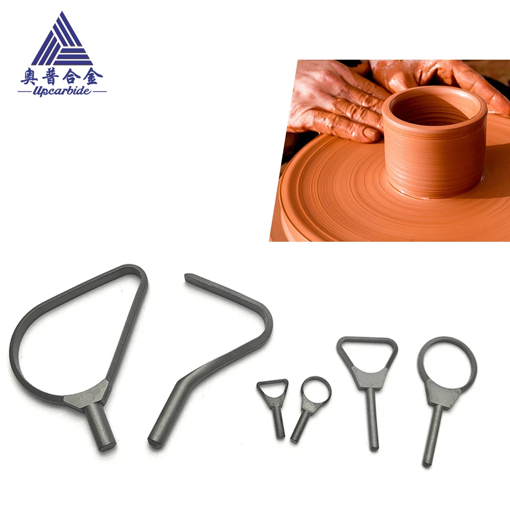 5-teiliges Set Hartmetall-Tonmodellierwerkzeug DIY Keramik-Handwerk Texturmodellierung Toroidaler Werkzeugkopf ohne Griffe Image