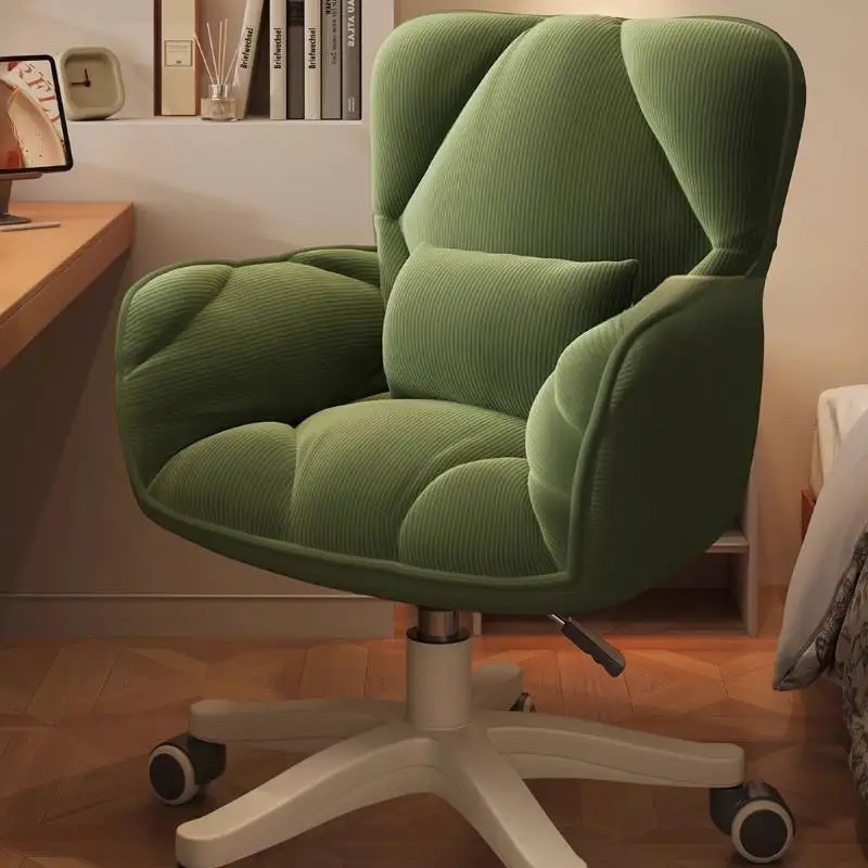 Drehbares schwarzes Schreibtischstuhlkissen, ergonomische Ruhe, Gaming, weißer Schreibtischstuhl, übergroße Designer-Büros aus Leder, Meuble-Büromöbel Image