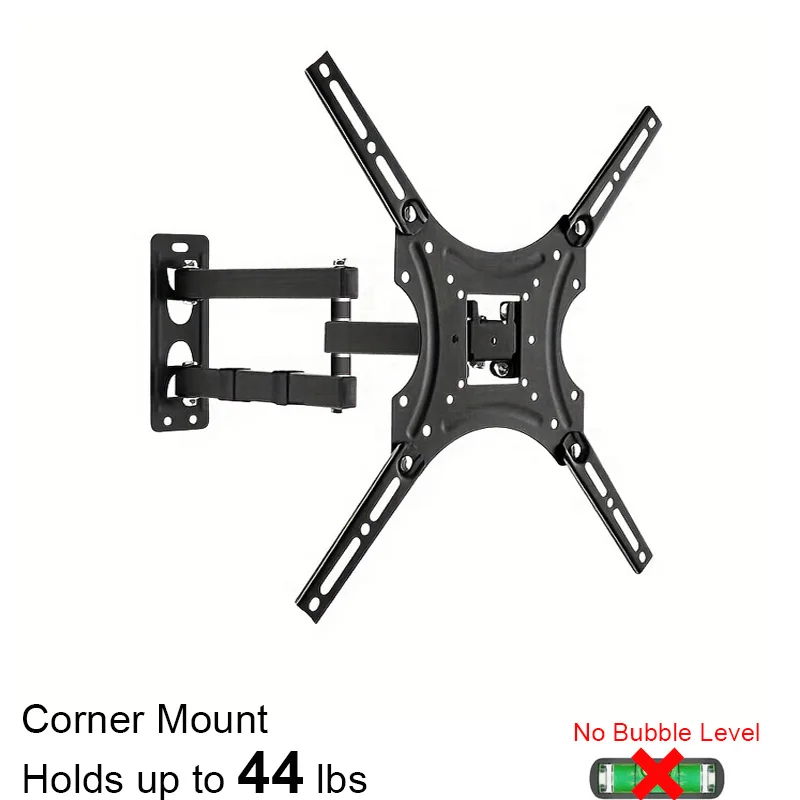 TV-Wandhalterung für die meisten 32-50 Zoll Fernseher, neigbare Full-Motion-TV-Halterung mit Einzelbolzen, perfektes Center-Design, belastbar bis zu 44 lbs. Image