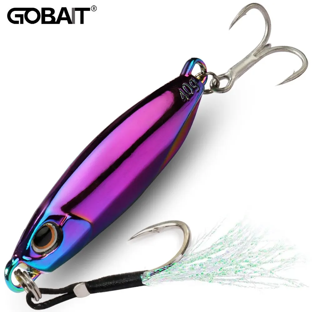 Metall Jig Angeln Locken 10g 20g 30g 40g Cast Swimbait Haken Wobbler Hecht Löffel Karpfen spinner Sea Tackle Kit Pesca Künstliche Köder Image