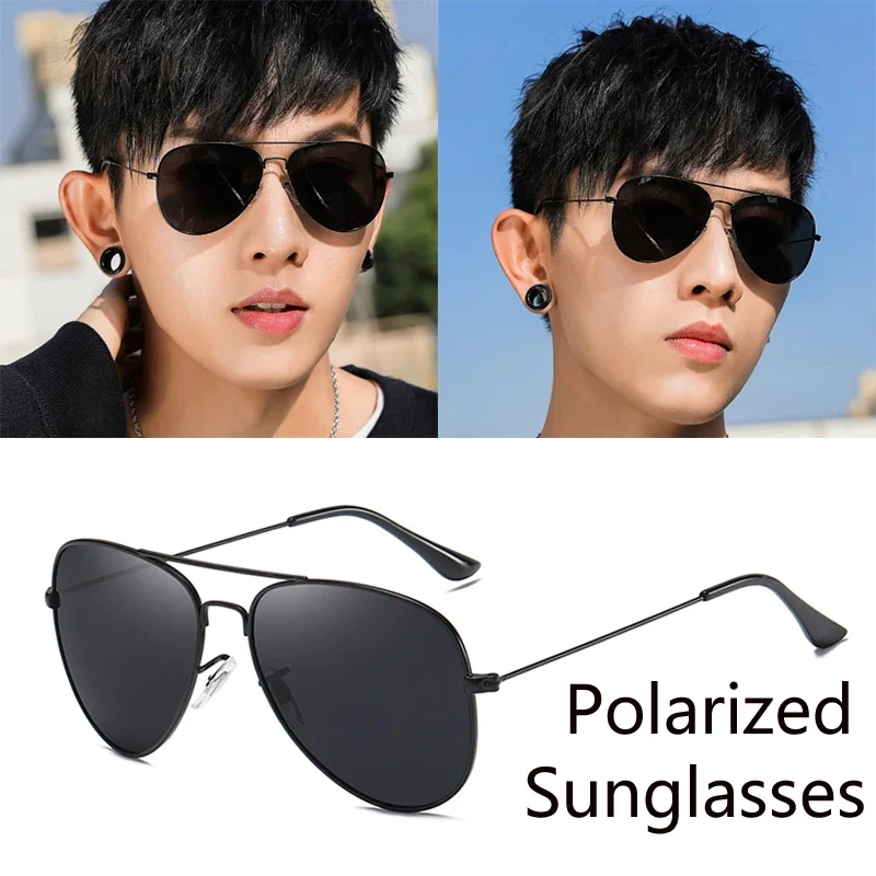 Luxus männer Polarisierte Sonnenbrille Marke Designer Platz Vintage Fahren Sonnenbrille UV400 Männlichen Brillen Sonnenbrillen für Frauen Männer Image