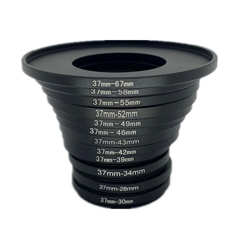 37 mm 37–43 37–49 37–46 37–52 Step Up Down Filterring-Adapter für Kameraobjektiv 37 bis 39 42 46 49 52 55 58 67 37–28 37–30 37–34 Image