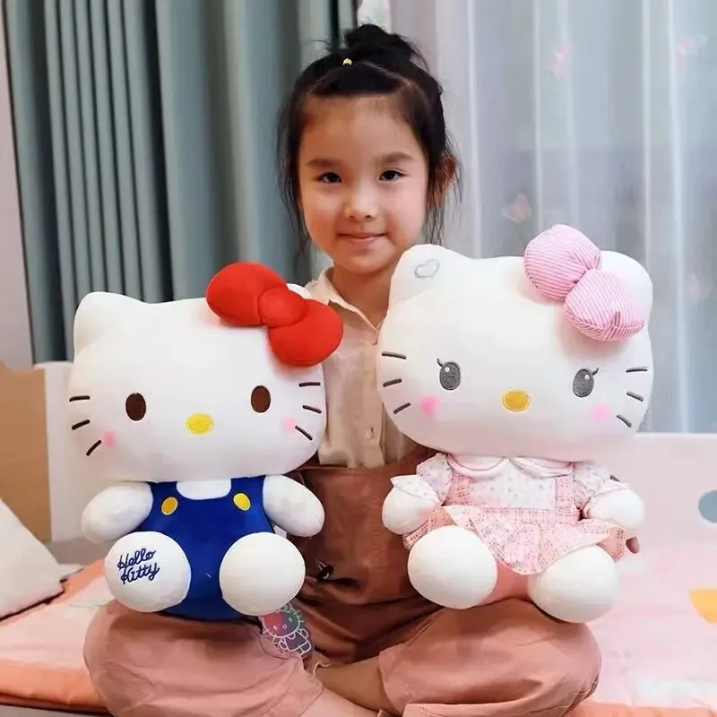 Hello Kitty Anime Hello Kitty Stofftiere Plüschtier Weiches Kissen Geburtstagsgeschenke für Mädchen Kawaii Hello Kitty Plüschpuppen