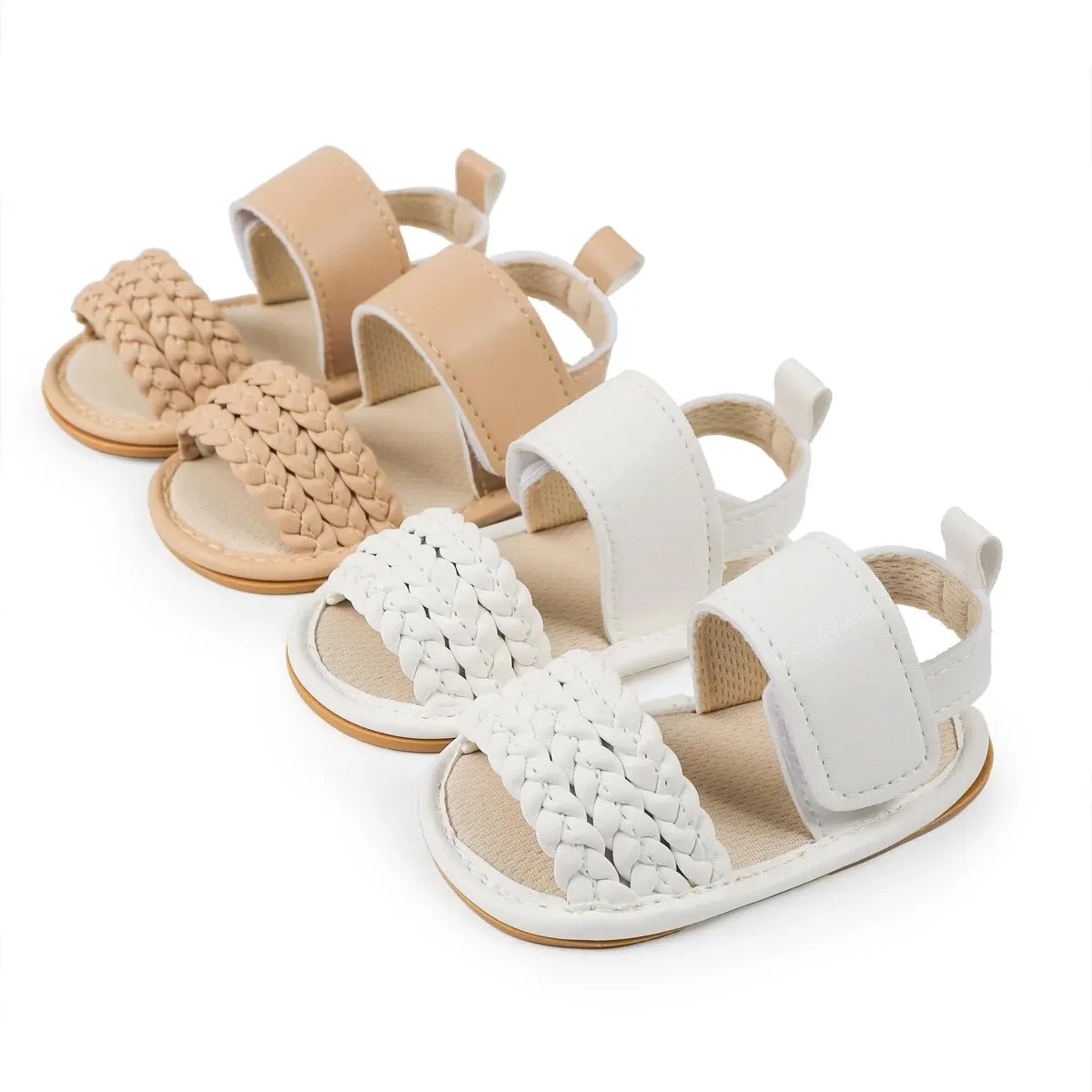 Meckior Sommer Baby Sandalen Mädchen Anti-slip Gummi Unten Erste Wanderer Schuhe Weiche Baby Schuhe Atmungsaktive Garten Baby Mädchen schuhe